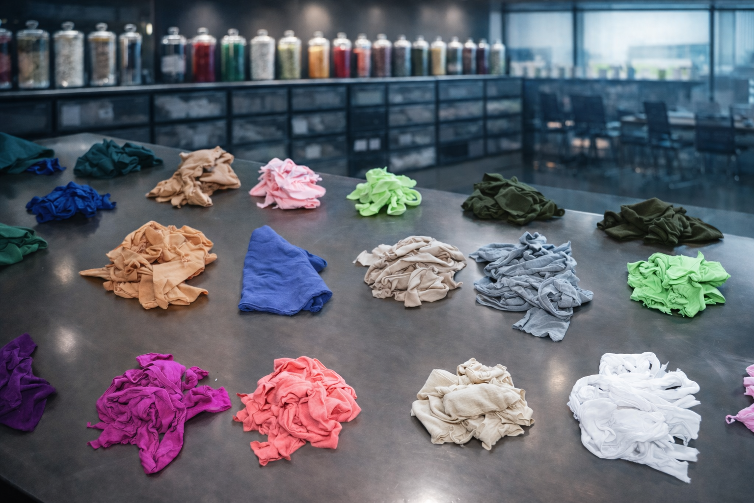 Muestras textiles clasificadas